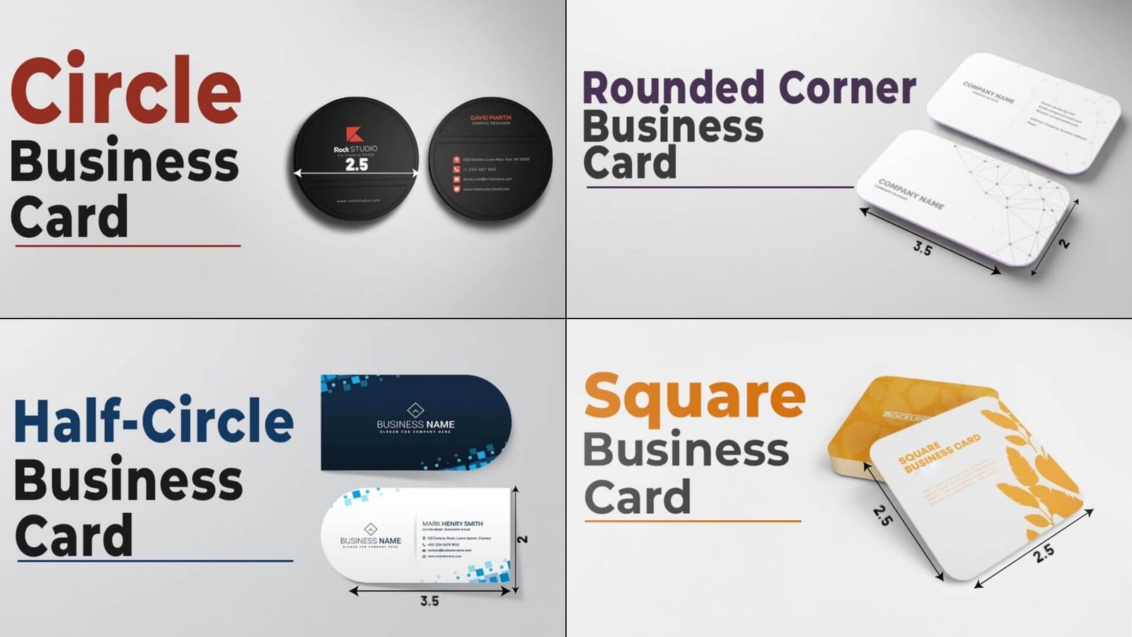 Business Card Shapes