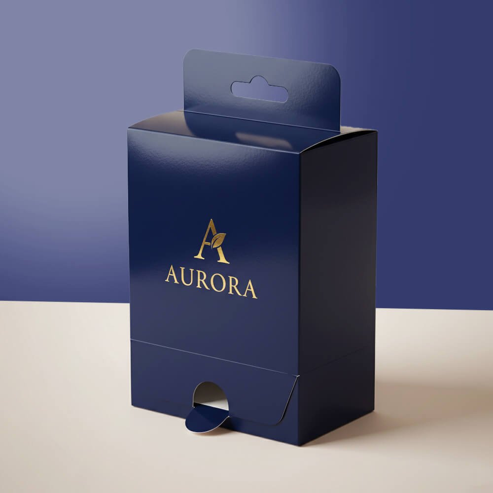 Custom Box with Hanging and Locking Tabs