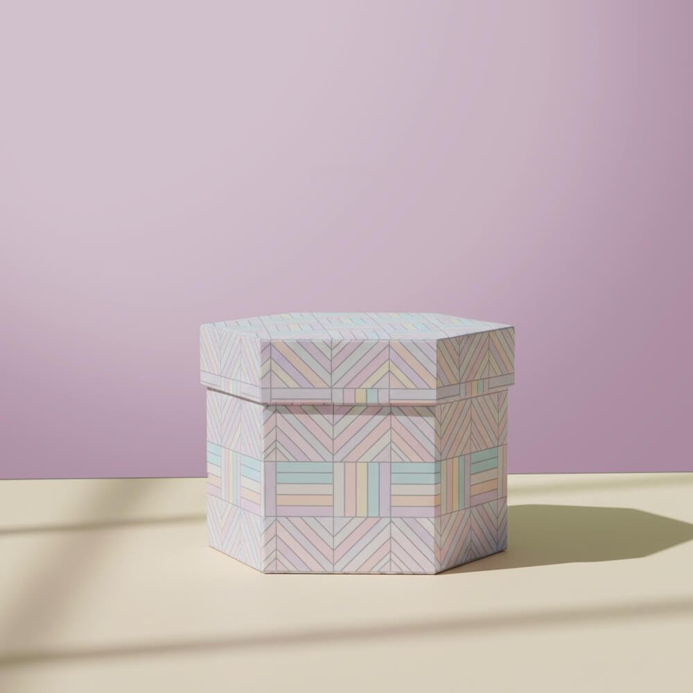 custom hexagon 2 pc packaging