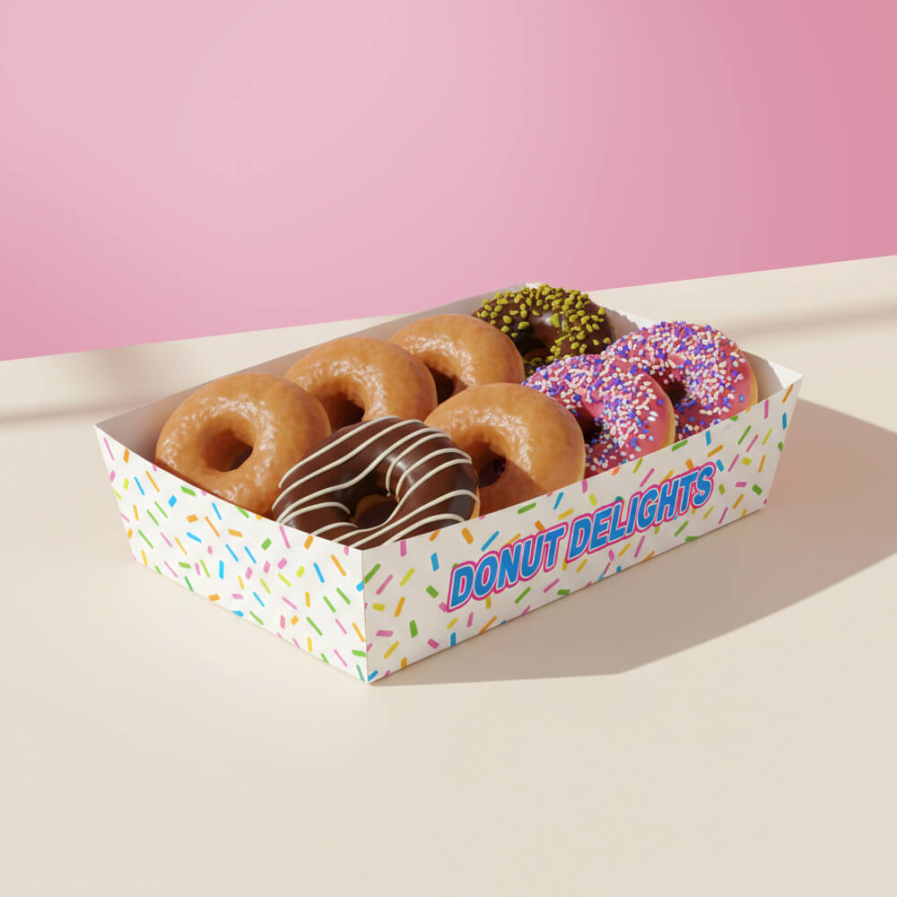 custom printed donut trays