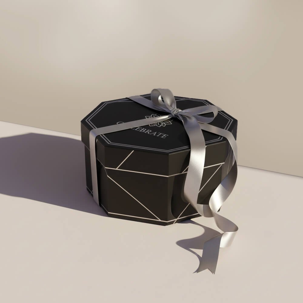 customized hexagon 2 pc boxes