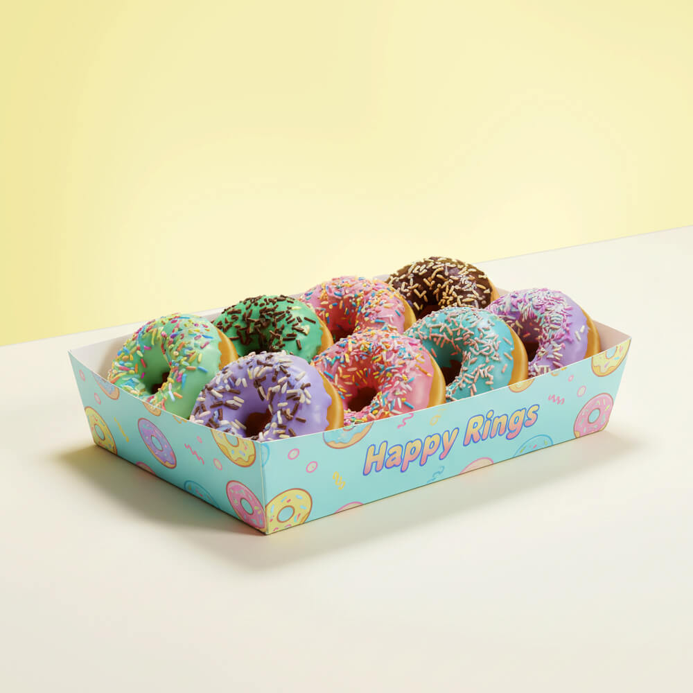 printed donut trays