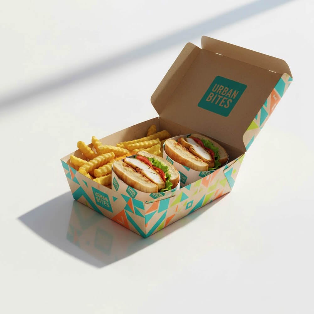 printed food 1-2-3 bottom boxes