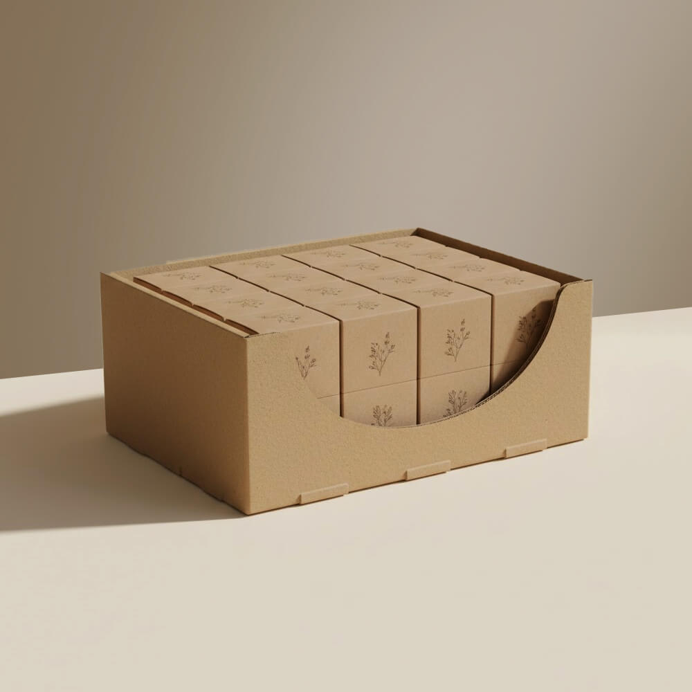 customized front cut out display tray