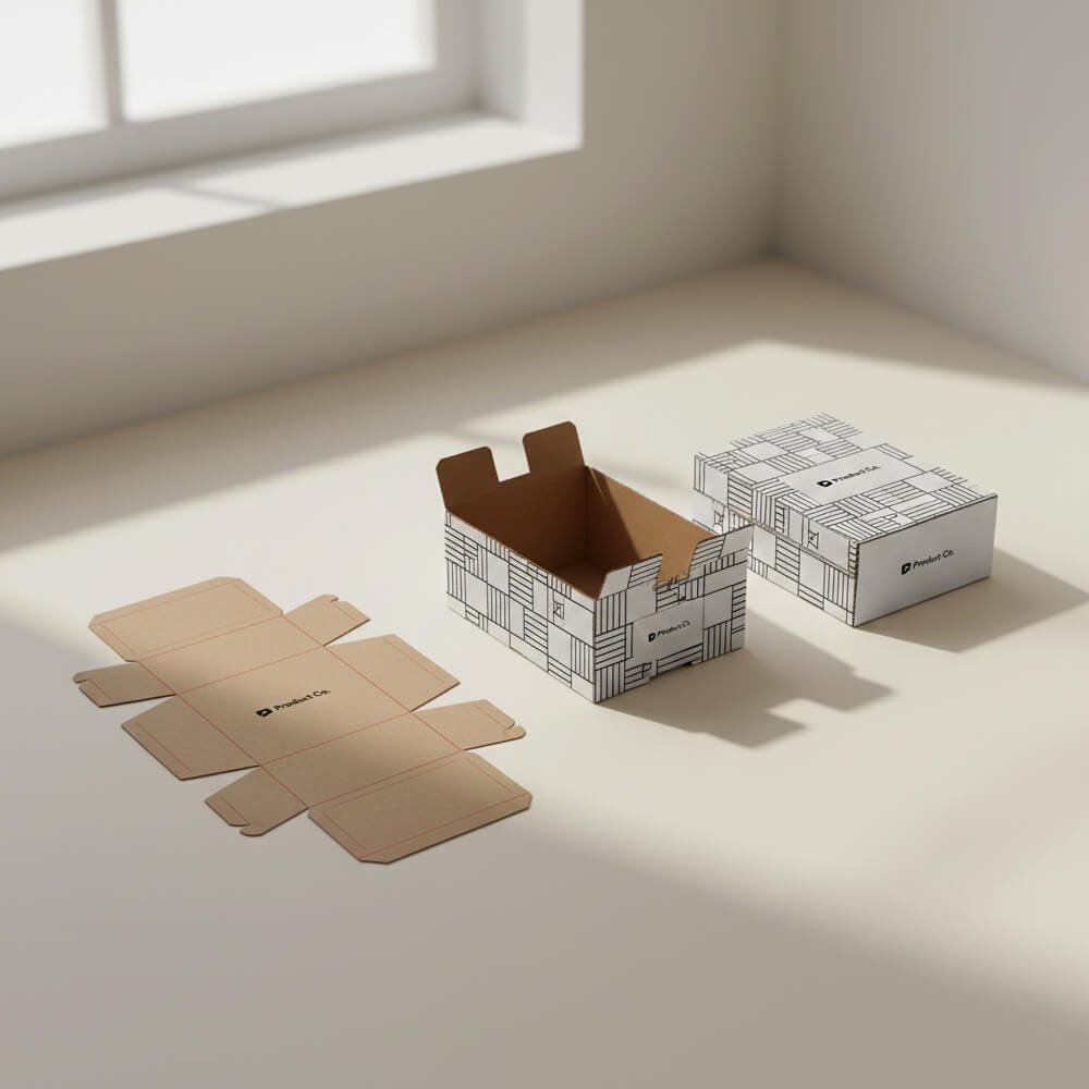fold and assemble boxes with logo