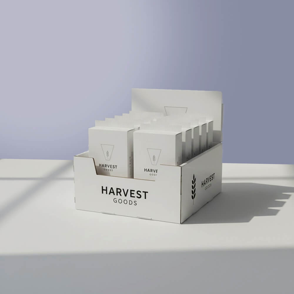 front cut out display tray packaging