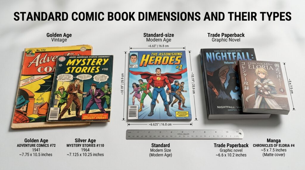 Standard Comic Book Dimensions And Their Types
