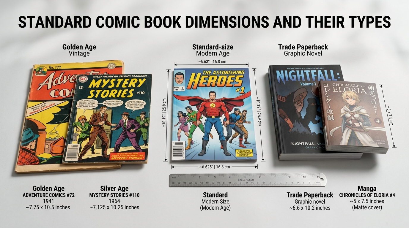 Standard Comic Book Dimensions And Their Types