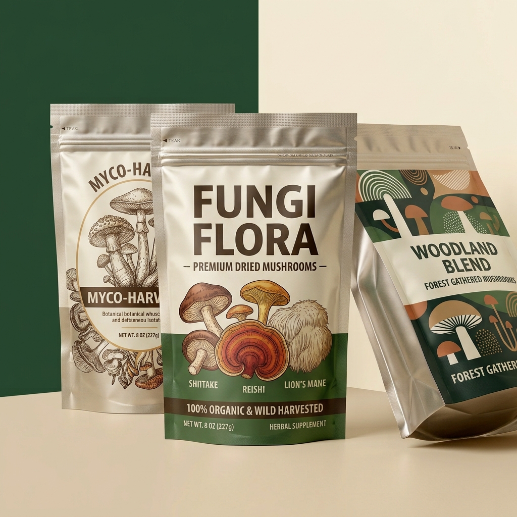 Custom Mushroom Mylar Bags